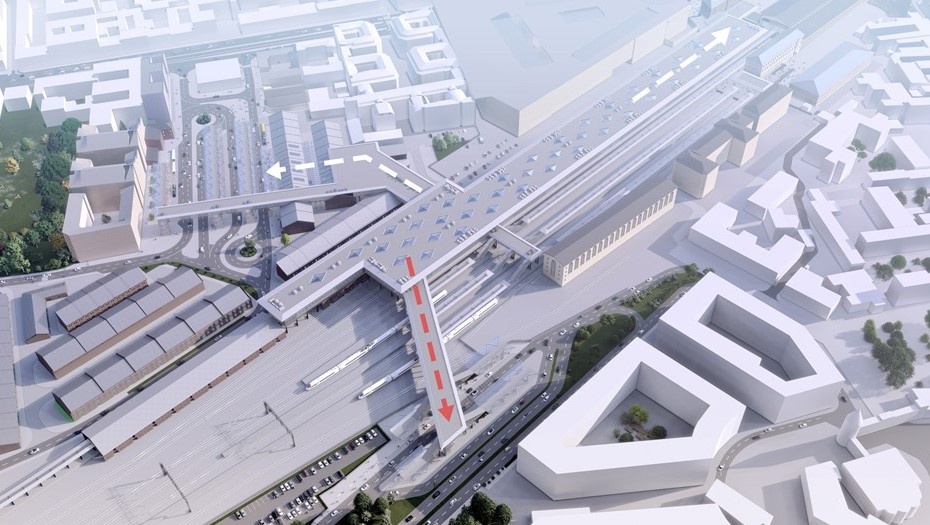    Эскизный проект терминала ВСМ Москва — Петербург Автор фото: АО "Ленгипротранс"