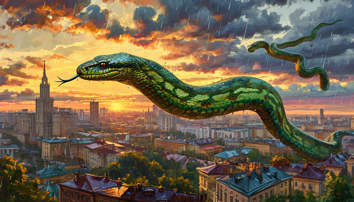 Год Зеленой Змеи. Эх, хвостики... и как вам не стыдно!!! Изображение от ИИ Шедеврум