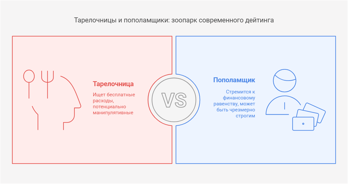 Тарелочницы и пополамщики: зоопарк современного дейтинга