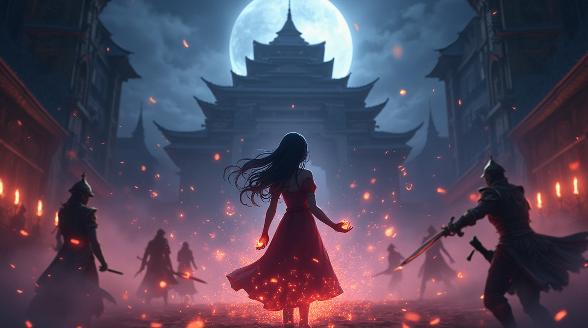 Пламя вырвалось из её ладоней, ударив в стражей