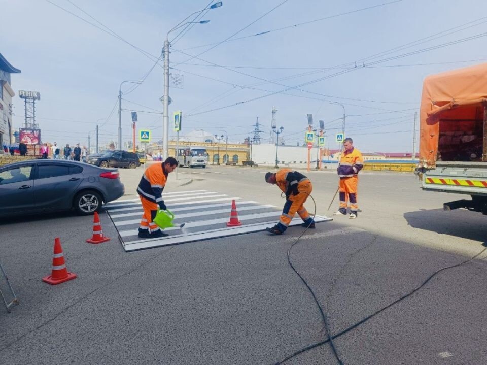    Дорожная разметка. Источник: Пресс-центр городской администрации