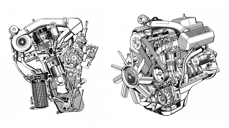    Двигатель BMW M21D25. Фото: autowp.ru