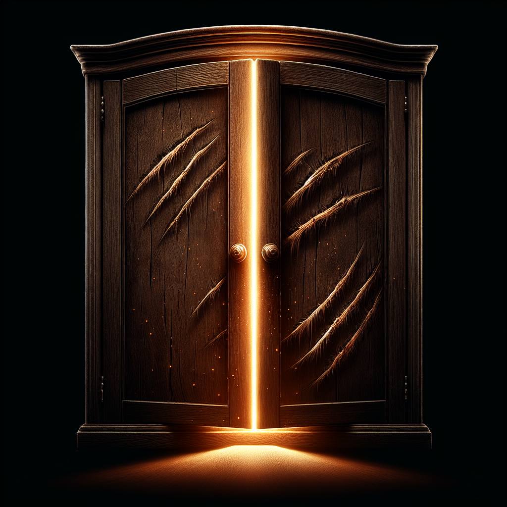 Что скрывается за этой дверью? Кликни, чтобы узнать шокирующую тайну!” |Картинка - ИИ-арт © Надежда Иванова