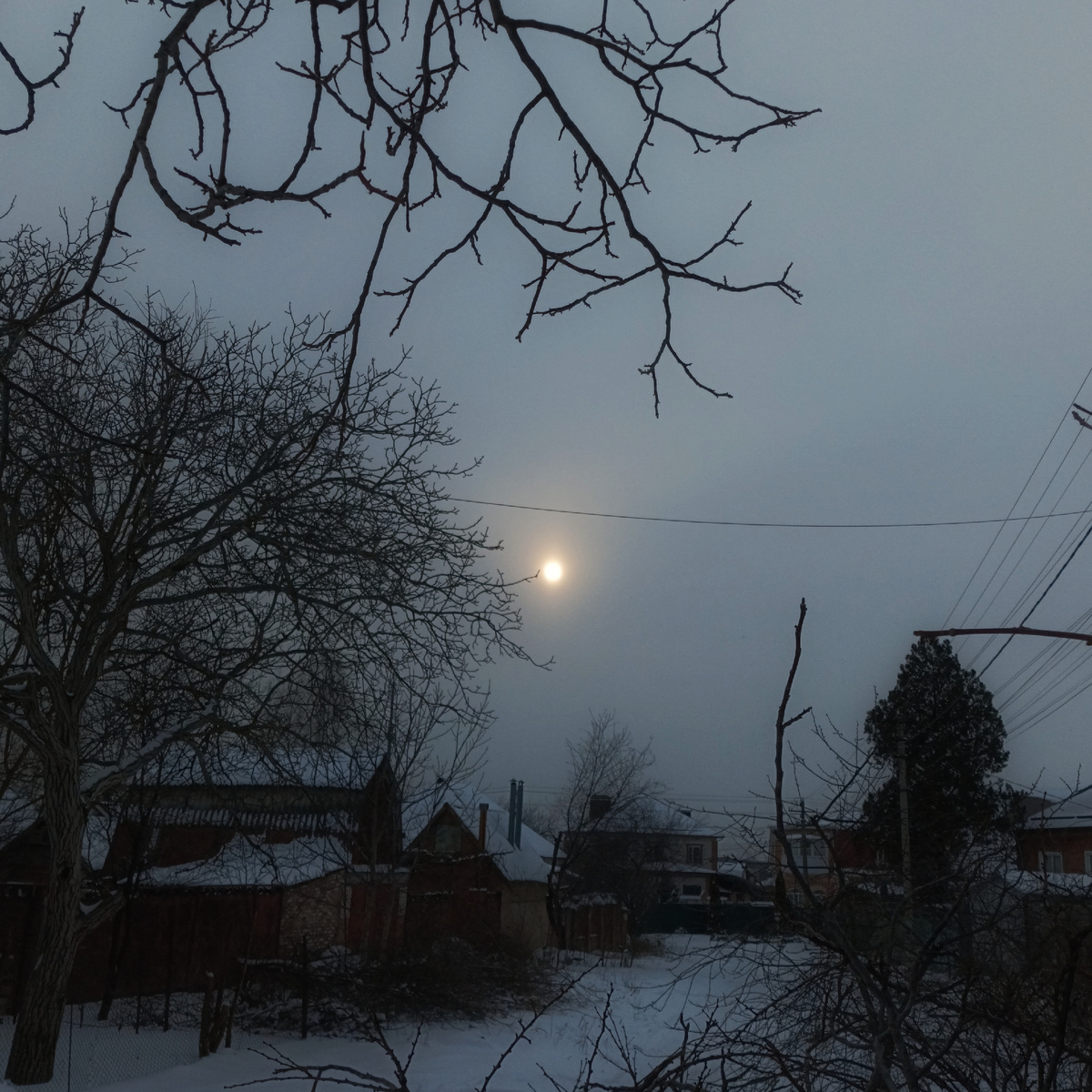 Закатное солнце.