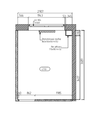 Возьмем для расчета сметы типовую спальню размером 2,9х3,7 м.