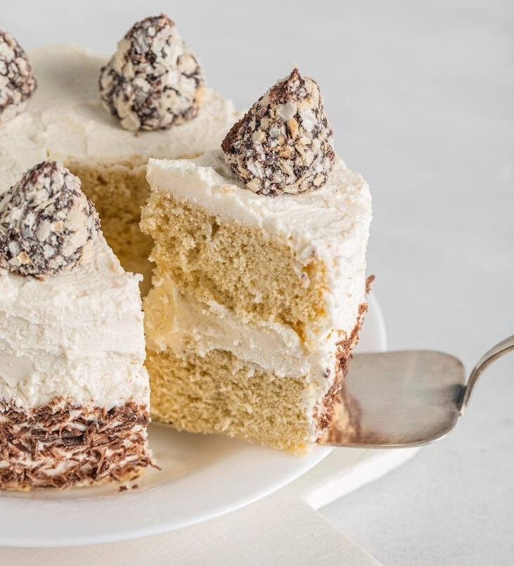 Бисквитный торт с кремом "Пломбир"