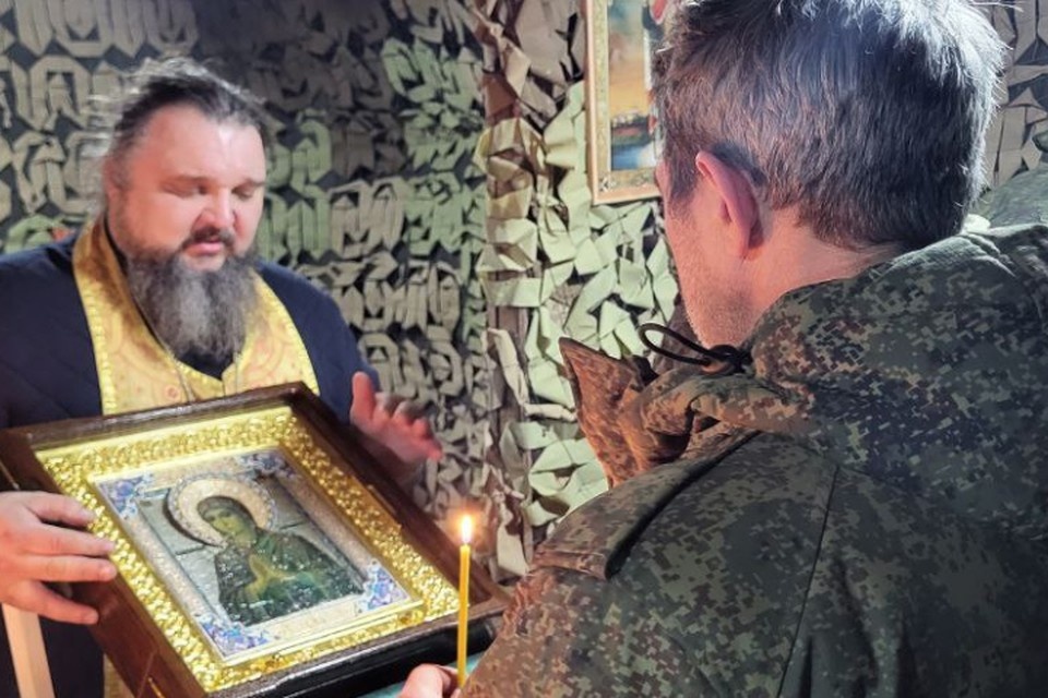    Служение в военном храме. Фото: Личный архив
