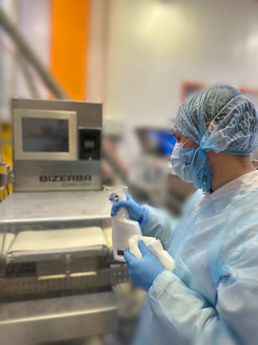 Дезинфекция фасовочного оборудования