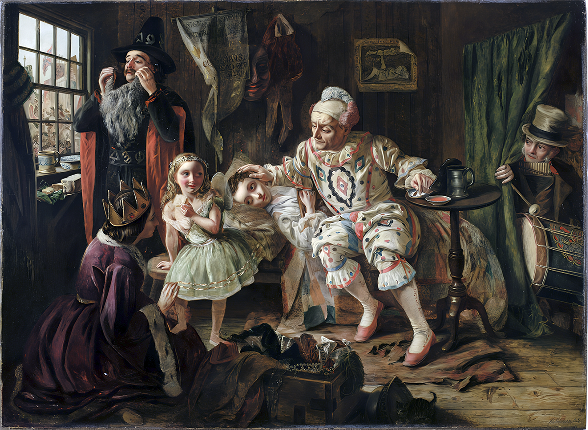 Ребекка Соломон. За занавесом, 1858. Частная коллекция