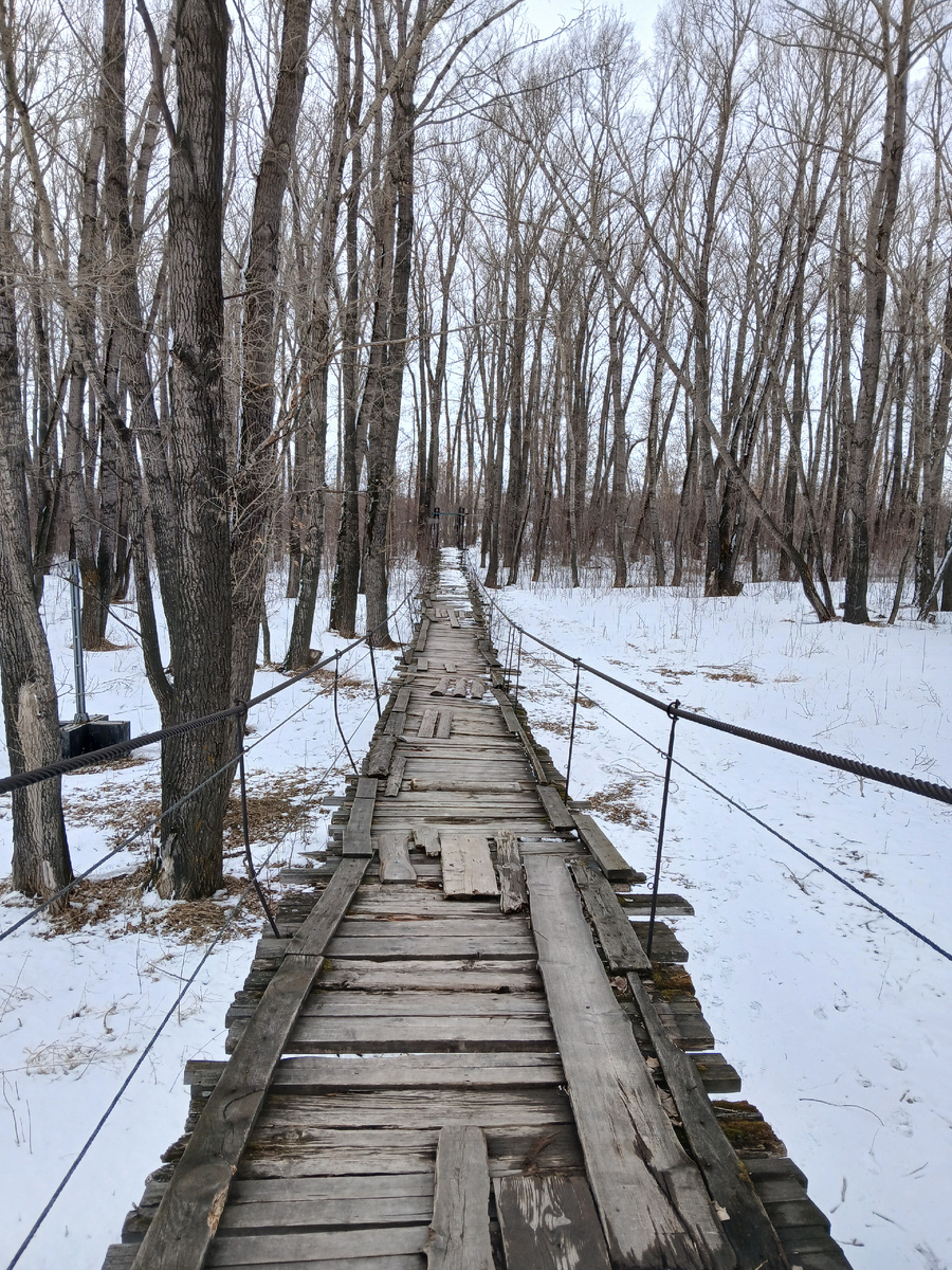 Наш местный висячий мост! Адреналин! 