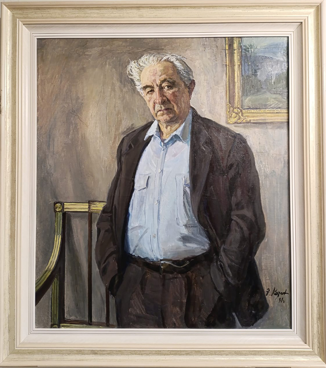 Энгельс Козлов "Портрет народного артиста СССР Е. А.  Лебедева" х.,м. 1991г.Собрание МВЦ "Петербургский художник"