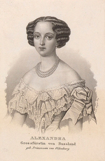 Принцесса Александра Петровна Ольденбургская. Художник К.Майер, 1860г.