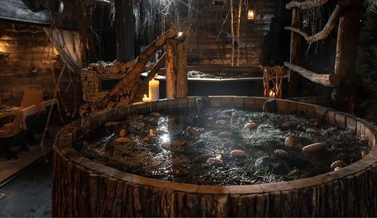 Там темнота и жар: все от раскаленного чана с большими камнями