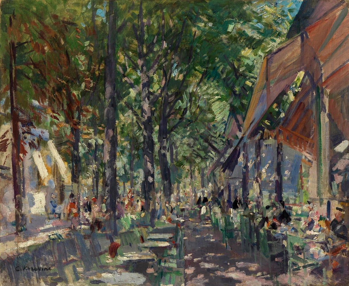 "Café sur les Grands Boulevards", 1925 г. Частное собрание.