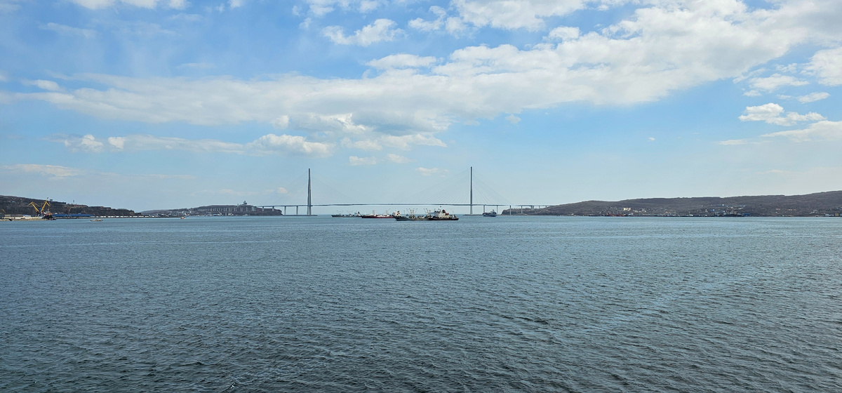 Вид на мост Русский.