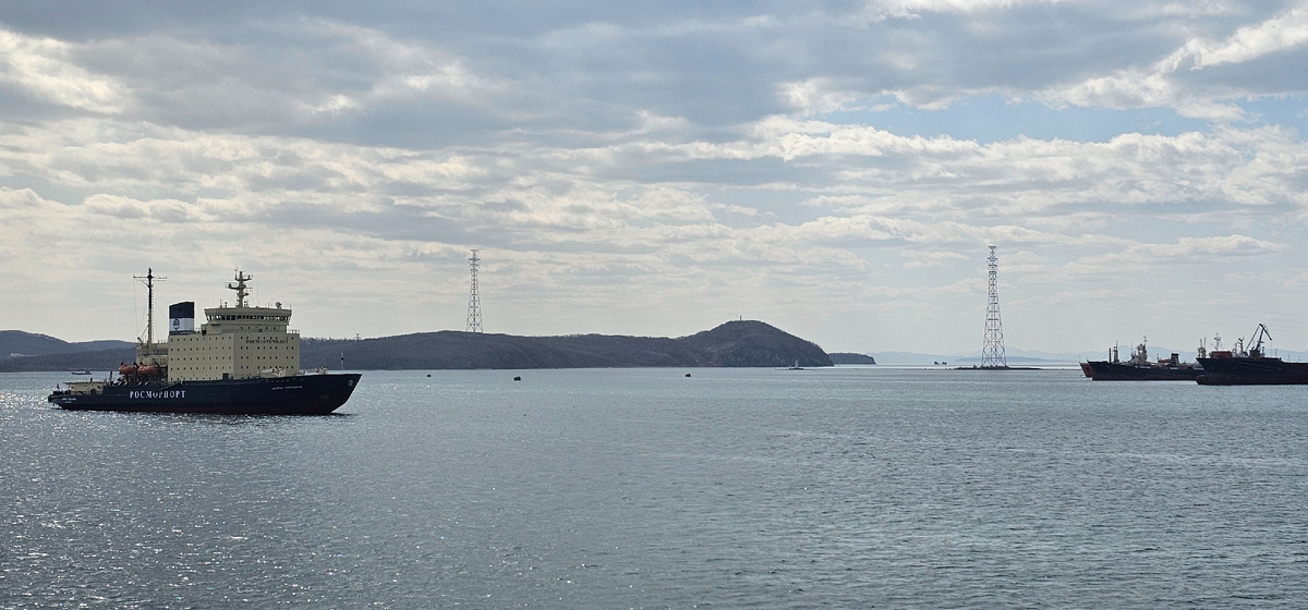 Ледокол в бухте.