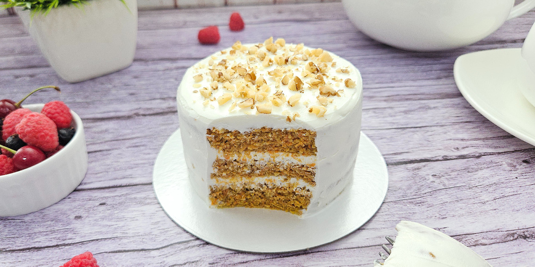 Простой, быстрый рецепт МОРКОВНЫЙ ПП торт в микроволновке