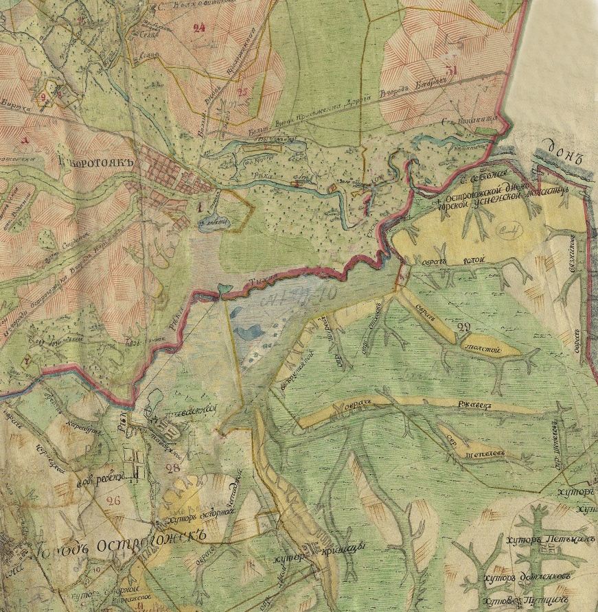 Соединённая карта XVIII в. План генерального межевания.