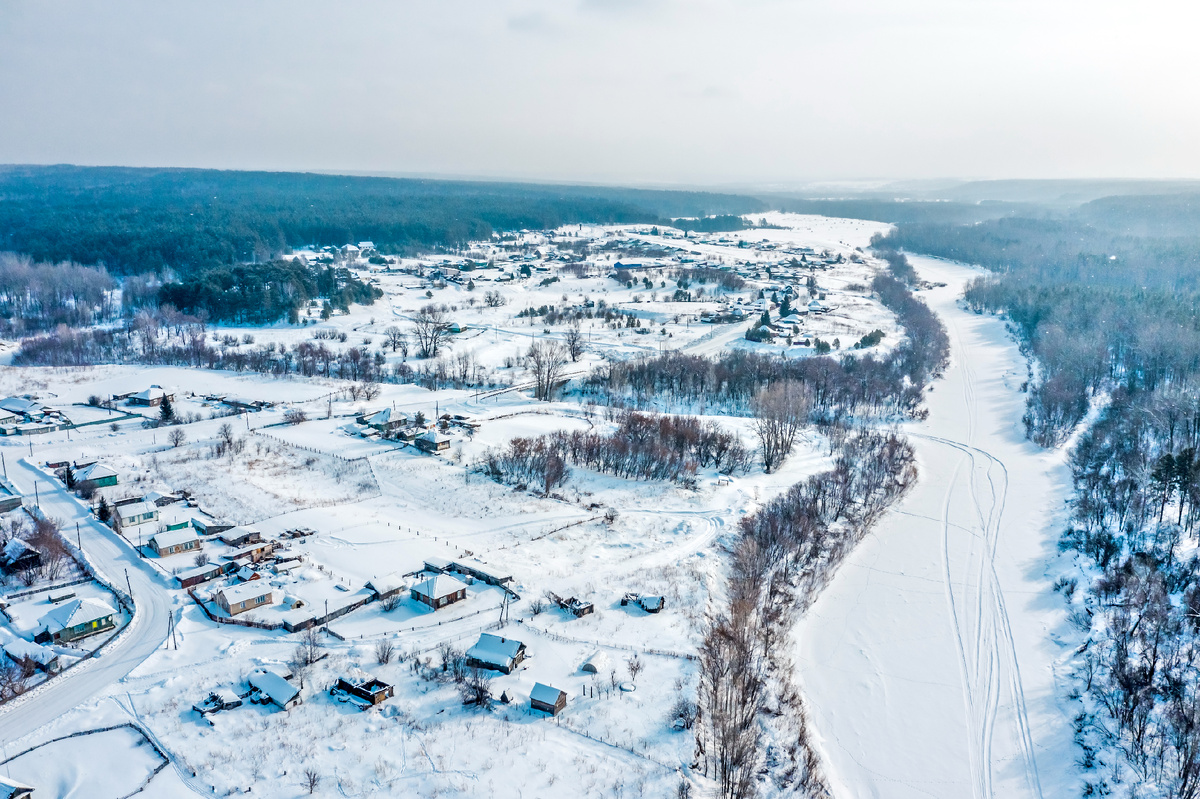 Село Усть-Чём. Искитимский район Новосибирской области. Западная Сибирь.