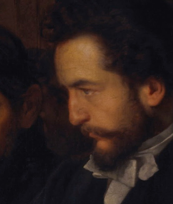 Предполагаемывй автопортрет Василия Пукирева на его картине "Неравный брак", 1862 год.