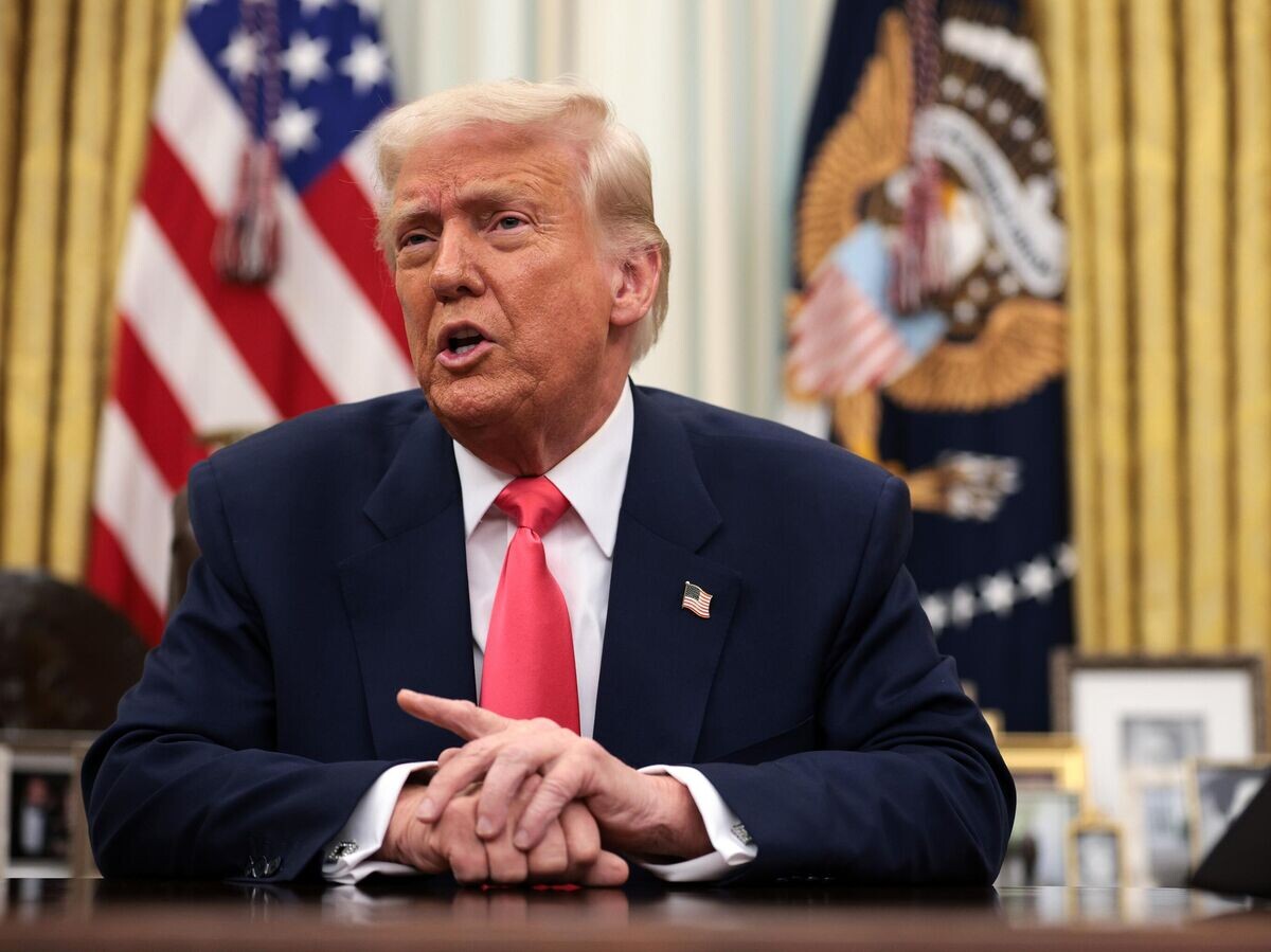    Президент США Дональд Трамп в Овальном кабинете Белого дома© Getty Images / Alex Wong