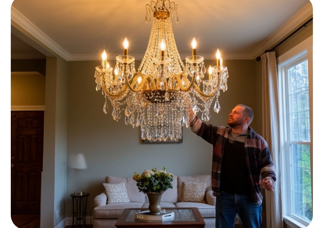 Монтаж люстры 