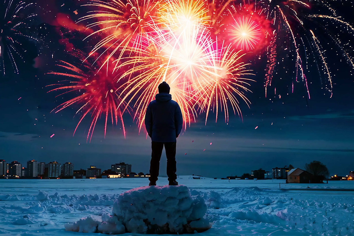 До 27 марта в Мурманске запрещено запускать фейерверки.  Фото: Изображение сгенерировано нейросетью Kandinsky 3.1