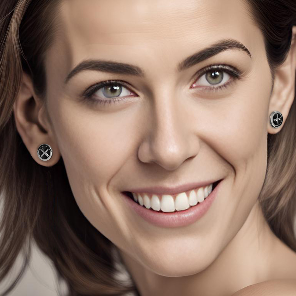 Моносерьга "Крестик"