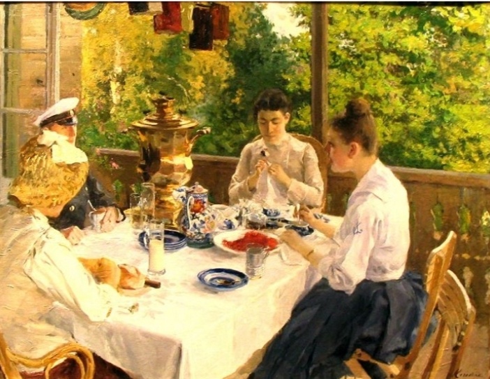 Картины русских художников переносили на холст  жизнь дачников.