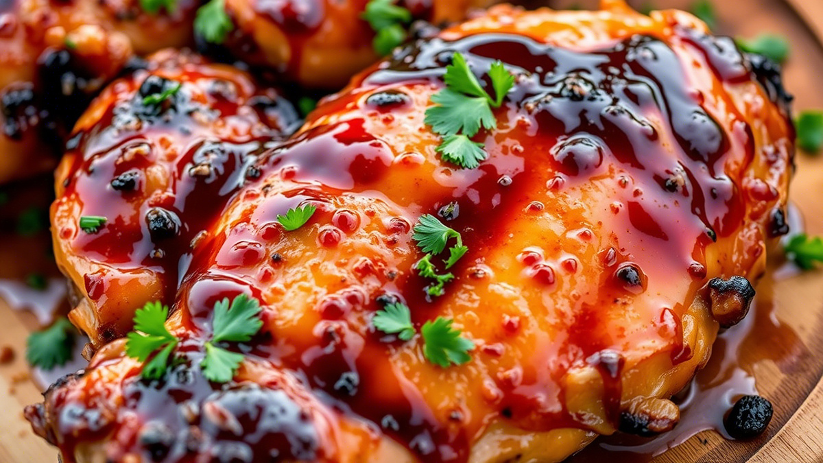 Курица гриль с медово-соевым соусом