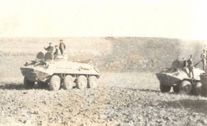 БТР дежурно-огневой группы ММГ -2 Янги-Кала. Республика Афганистан, 1987 год