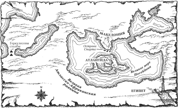 Геркулесовы столпы на древней карте.