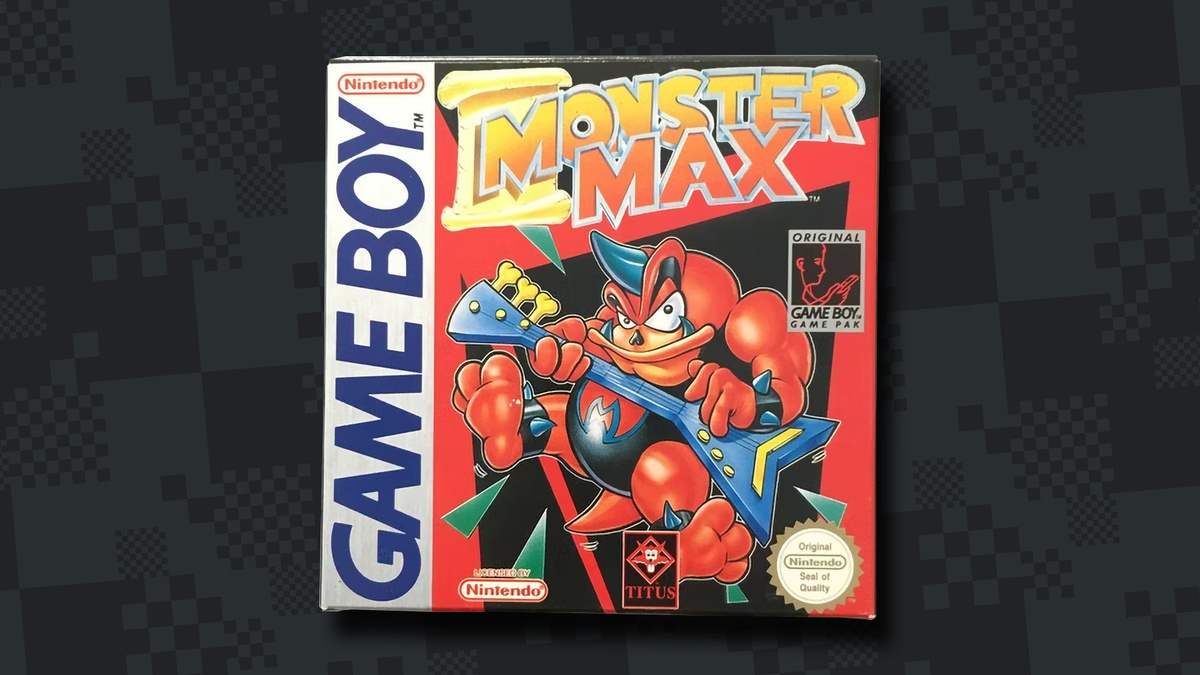 Коробка с игрой Monster Max для портативного Game Boy.