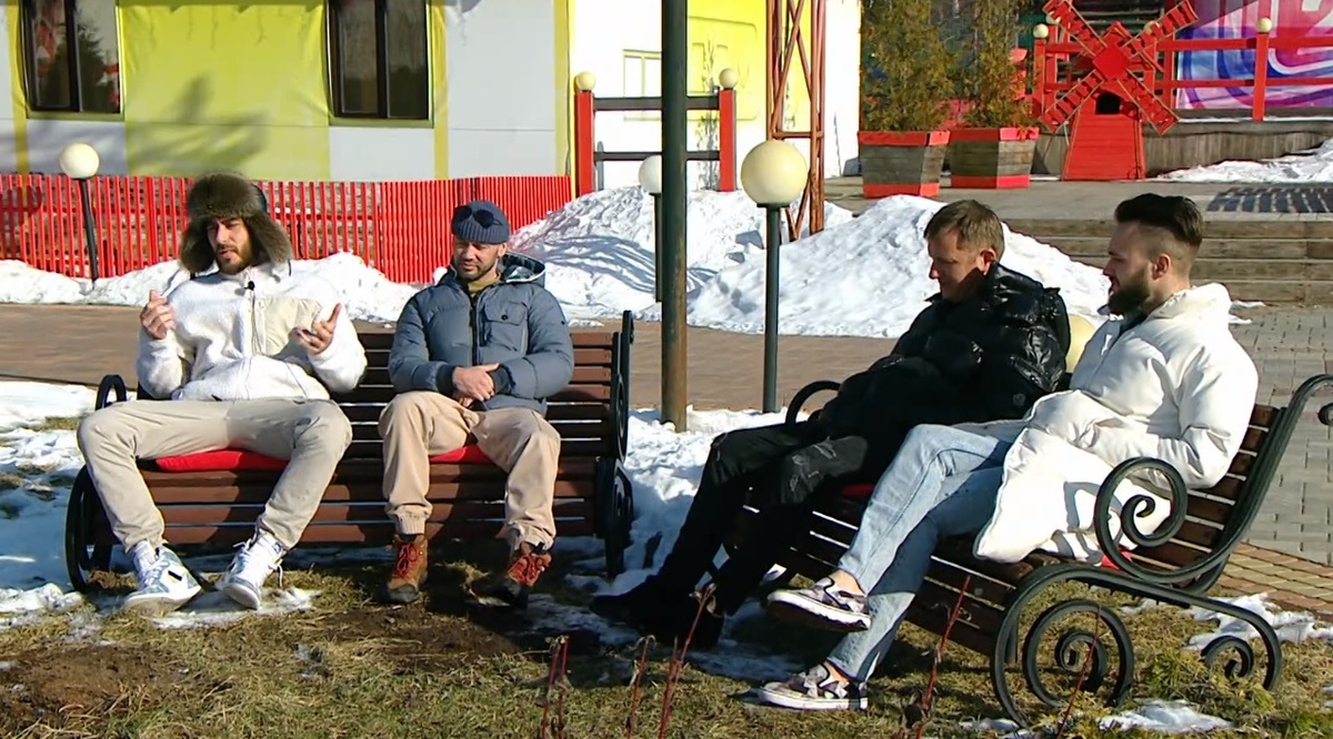 Салибеков, Андрей Черкасов, Яббаров и Безус (фото из эфира на «Okko»)