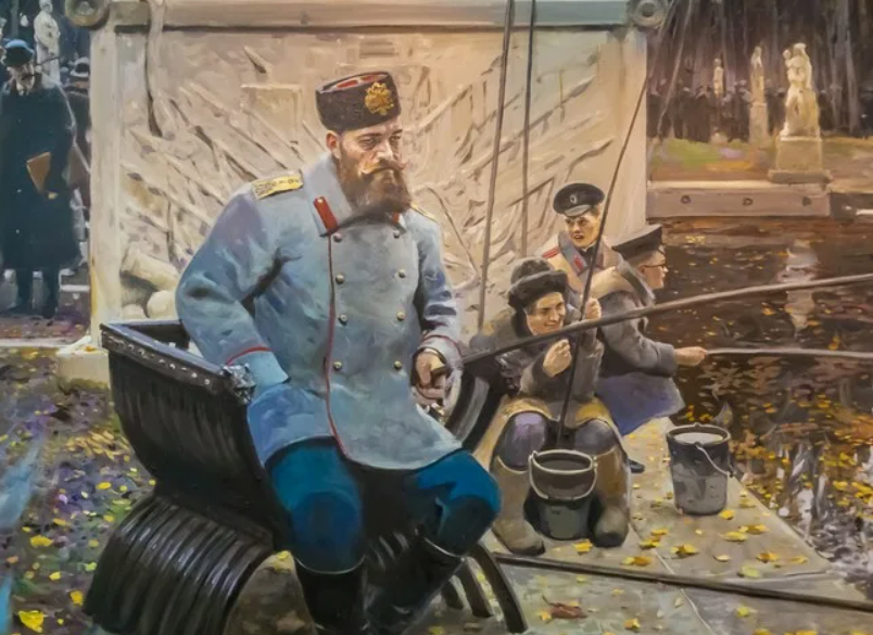 Художник Павел Рыженко "Когда русский царь удит рыбу - Европа может подождать". Высказывание, приписываемое Александру Третьему. Источник фото - https://stihi.ru/2020/08/29/9087