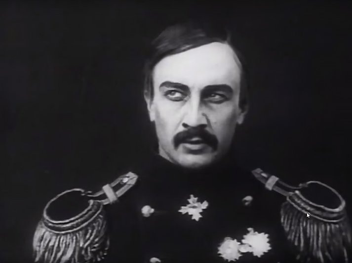 Мозжухин в роли генерала Корнилова в "Обороне Севастополя" Василия Гончарова (1911)