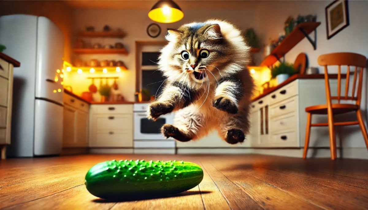 Почему Котики бояться огурцов?