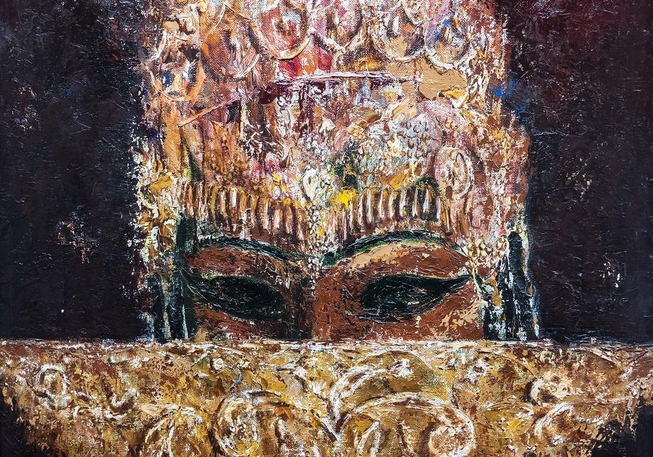 Акмал Нур. «Кушанская невеста». 1991. Холст, масло