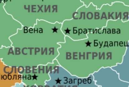    Словакия и Словения на карте Европы. Фото: Commons.wikimedia.org