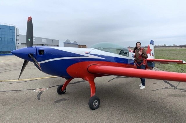    Александра предполагает, что любовь к небу ей передалась от прадедушки, который был лётчиком в годы Великой Отечественной войны. Фото: Из личного архивa/ Александра Камалетдинова