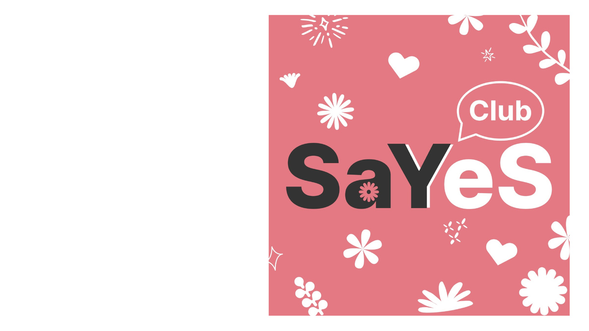 SayYes club. Предоставленный арт логотипа