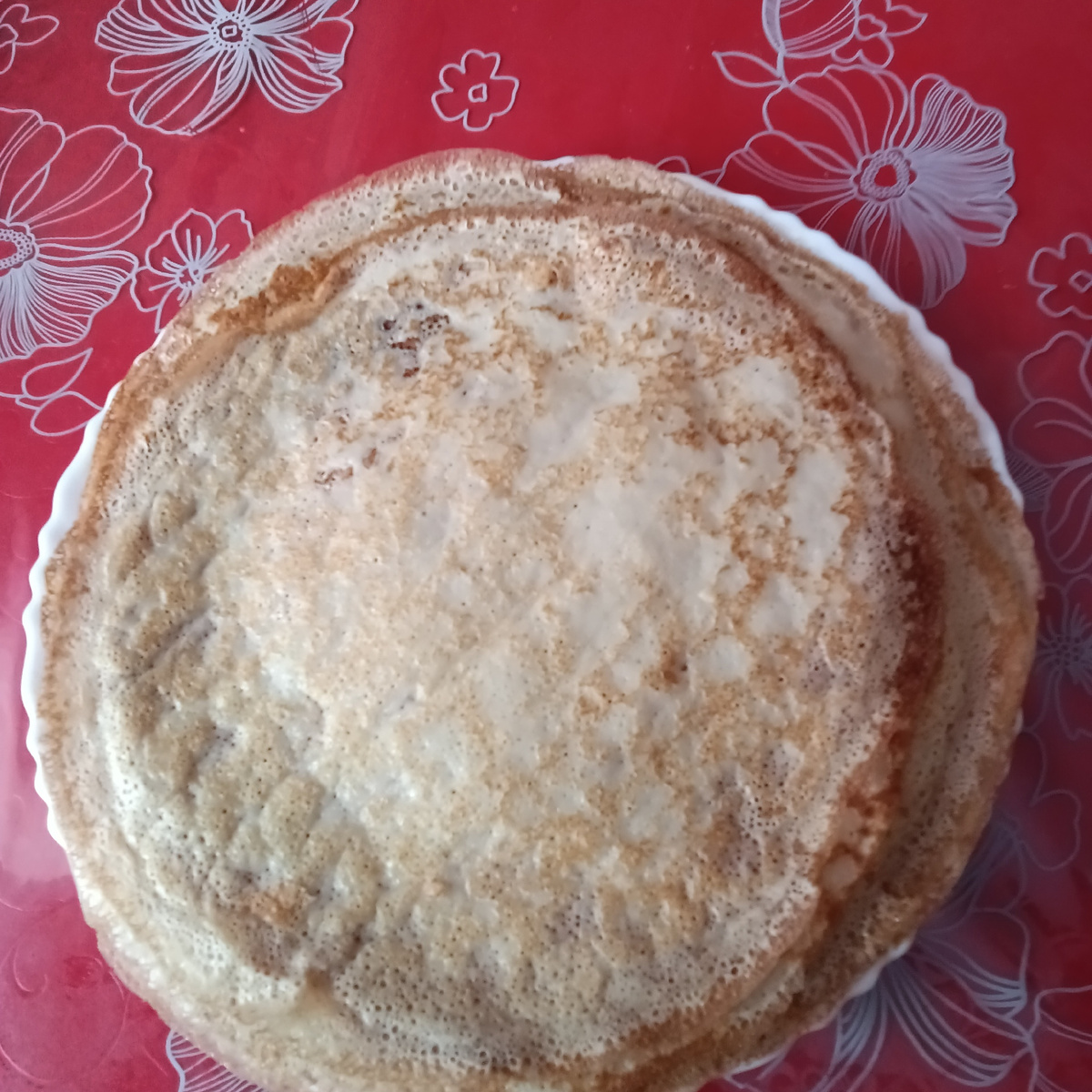 Вот такие румяные блинчики получились.