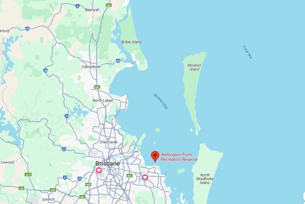 Источник карты - Гугл-мэпс, конечный пункт нашей поездки обозначен красным маячком