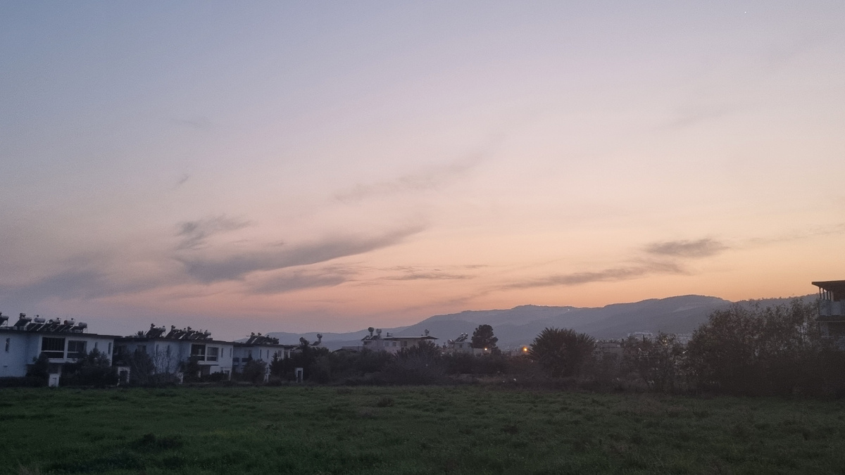 Наш посёлок на закате