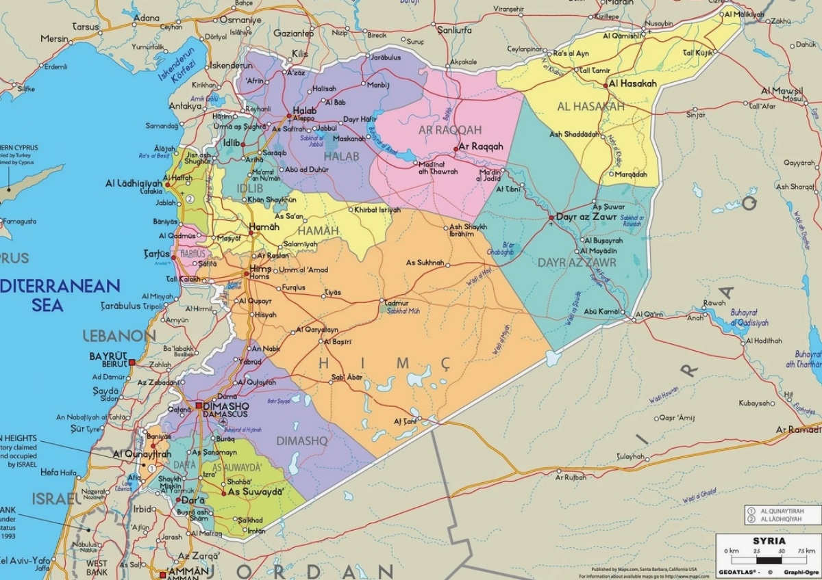    Карта Сирии. Скриншот: autopmspb.ru