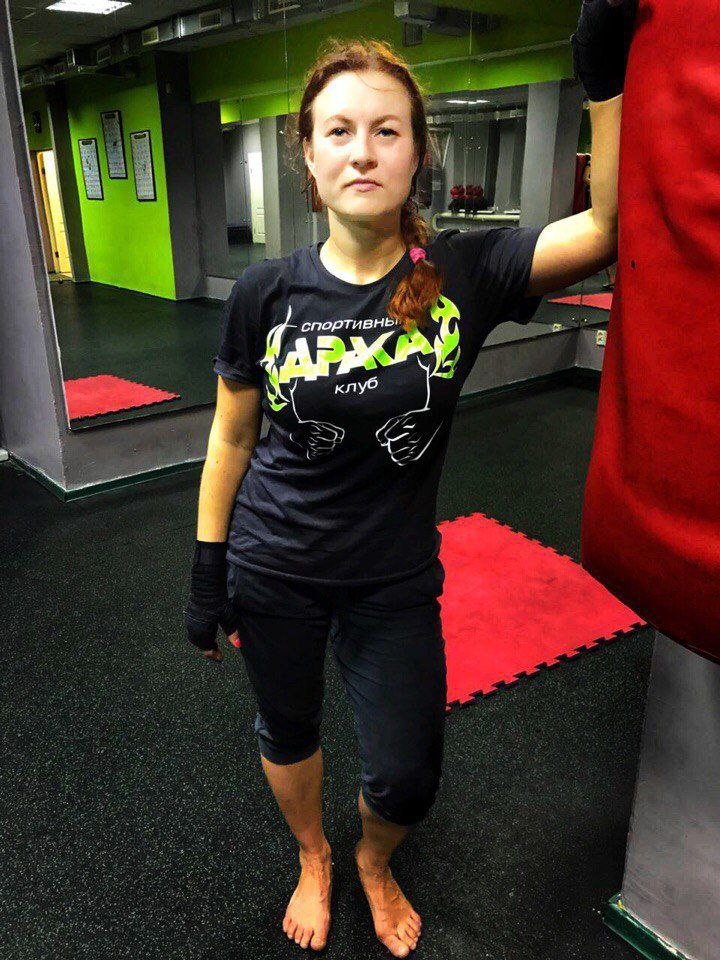 Фото с тренировки по тайскому боксу 