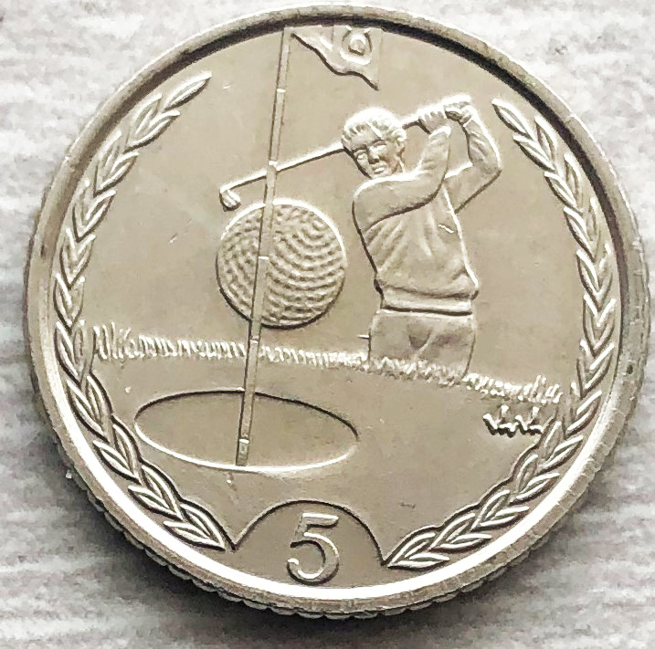 Мэн 5 пенсов, гольф. Фото автора. 