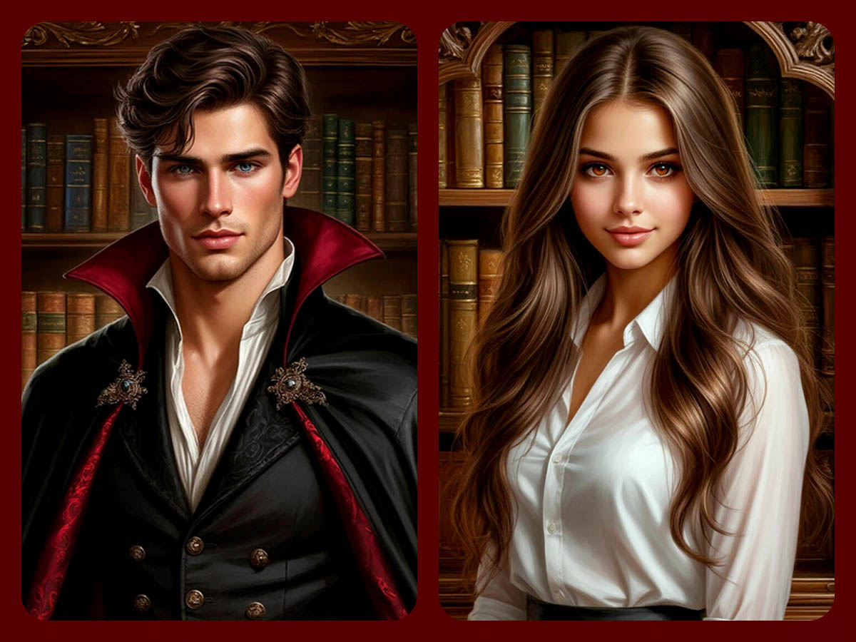 Родерик Адалхард и Арнелла Алетт из цикла «Академия хаоса» Ольги Ярошинской (арты).