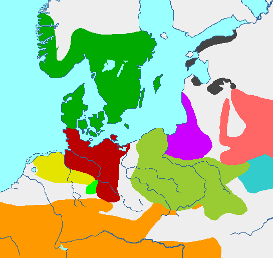Оливковый цвет- Поморская культура, Сиренеевый- Западно-балтийских курганов
