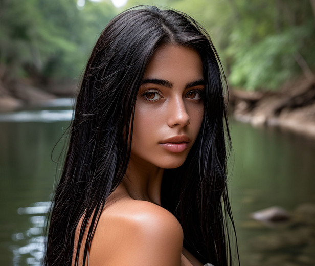 Девушка у реки